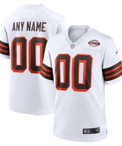 Cleveland Browns Nike 1946 Collection Alternate Custom Jersey - White - ONLINE SHOP